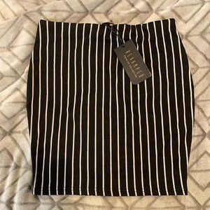 REVAMPED STRIPED BODYCON SKIRT